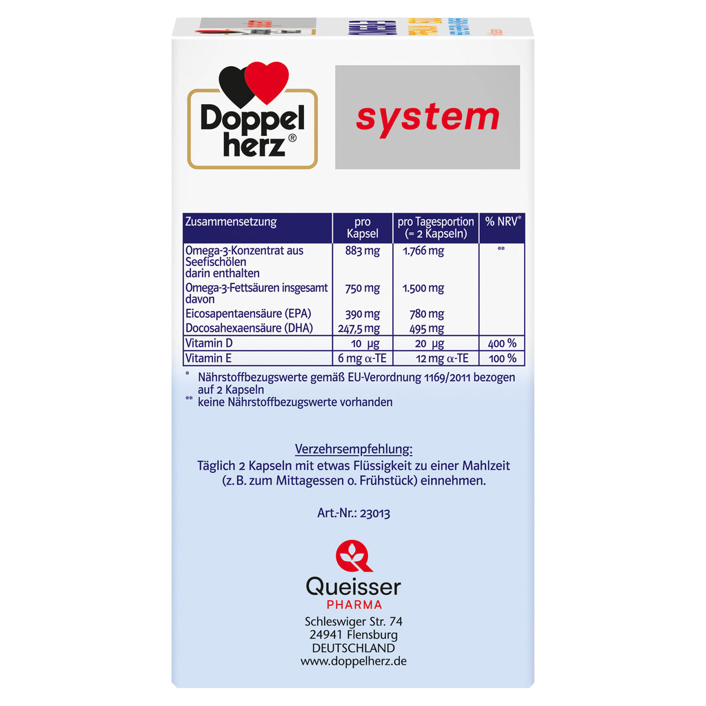 Doppelherz雙心 ・ 1500 Omega-3金萃濃縮深海魚油膠囊