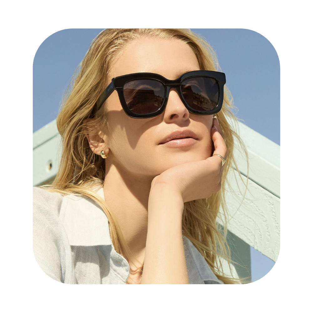 DIFF CARSON 黑色偏光太陽眼鏡