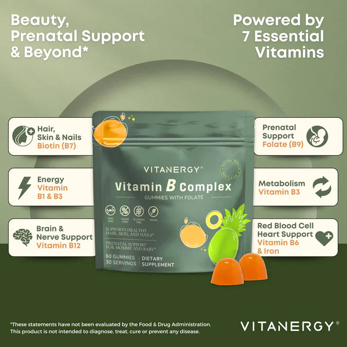 Vitanergy葉酸維生素B軟糖 (60粒)